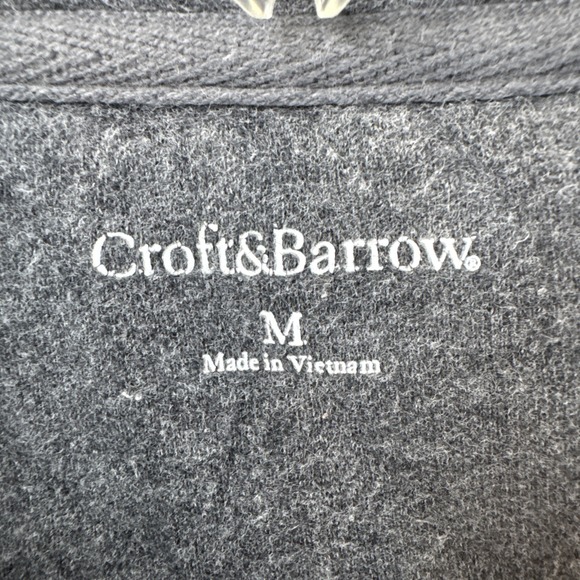 Croft & Barrow Sweatshirt Mens Large Gray Fleece 1/4 Zip Pullover - Picture 3 of 4